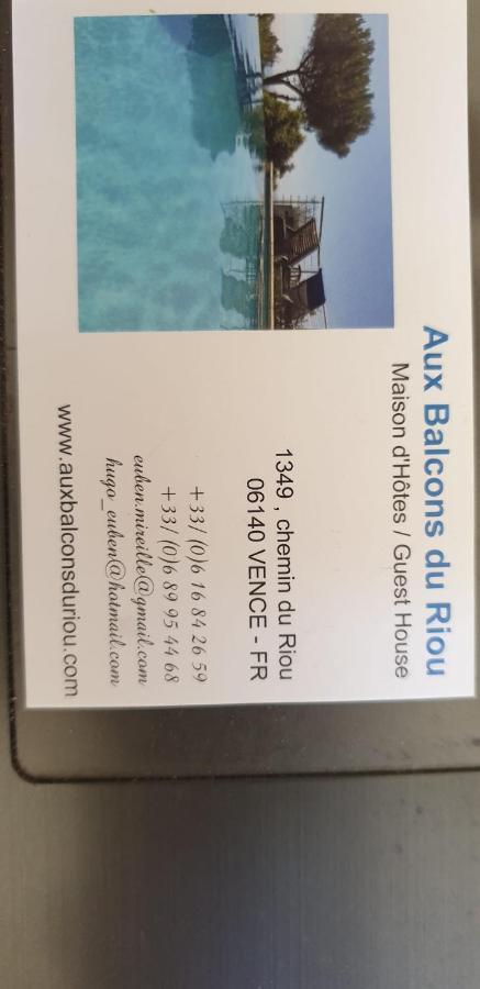 "Aux Balcons Du Riou" Avec Vue Mer 180 Degres Vence Buitenkant foto