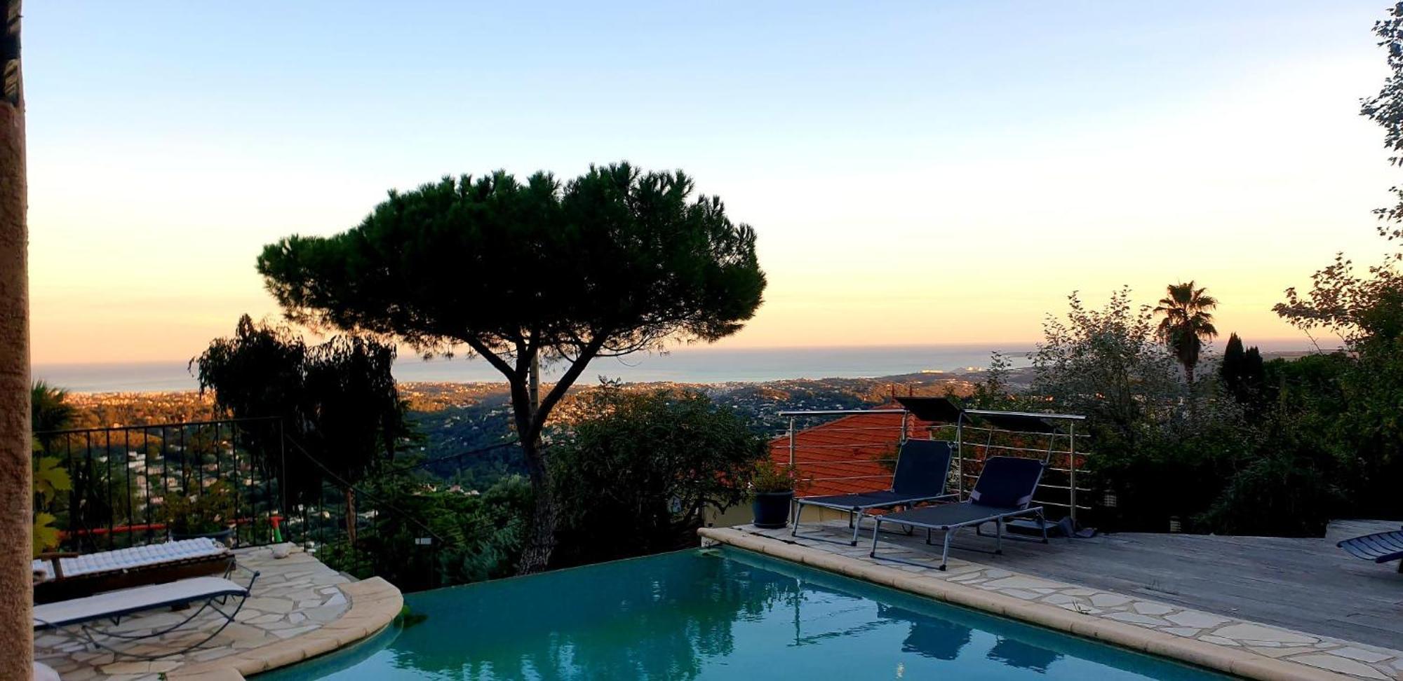 "Aux Balcons Du Riou" Avec Vue Mer 180 Degres Vence Buitenkant foto